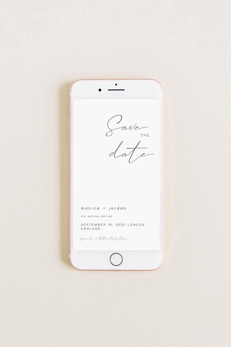 Digital Save The Date Online Save the Date Cards Text Message Save the Dates Electronic Elegant Save the Date Template Electronic Invite