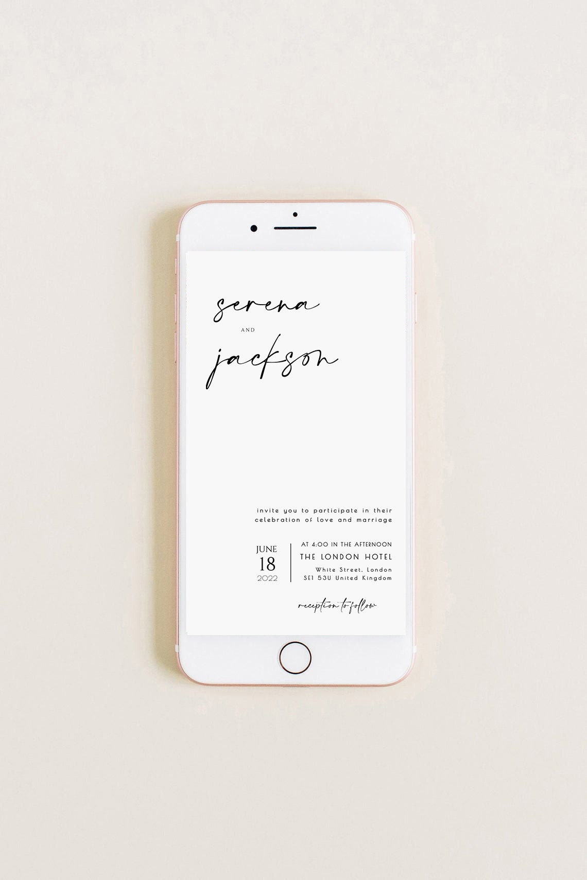 Evite Wedding Invitation Template Online Invitations Modern Etsy