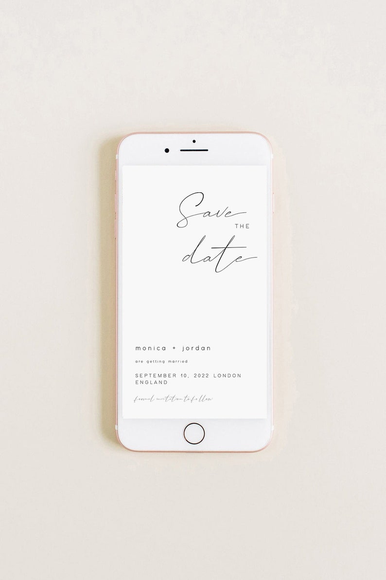 Digital Save The Date Online Save the Date Cards Text Message Save the Dates Electronic Elegant Save the Date Template Electronic Invite