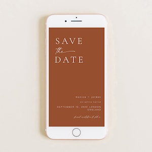Electronic Save The Date Template, Boho Save The Date, Text Message Evite, Rustic Save The Date, Digital, Templett, Electronic Invite