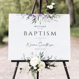 Baptism Welcome Sign,Rustic Baptism Decor, Welcome Baptism Announcement, Custom Baptism Sign Baptism Poster, Baptism Party Decorations,#PRP
