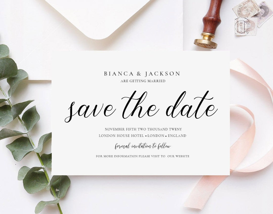 Simple Save the Date Cards, Save the Date Wedding Announcement