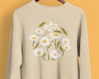 Daisy Sweatshirt: Boho Wildflower Floral Shirt