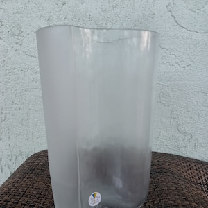 Vintage Sea Glas Bruk Frosted Vase-Kosta Sweden-Swedish Crystal Vase-Original Box-Gift Idea-Bjorn Ramel Artist-Collectible Swedish Crystal