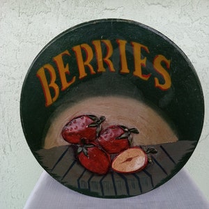 Vintage Berries Box-Lidded Berries Box-Made in Phillipines-Embossed Berries Box-Kitchen Decor-Home Decor-Farmhouse Decor-Country Decor-Boxes