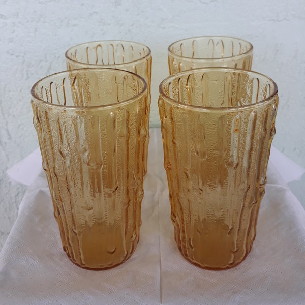 Amber Textured Glass Etsy