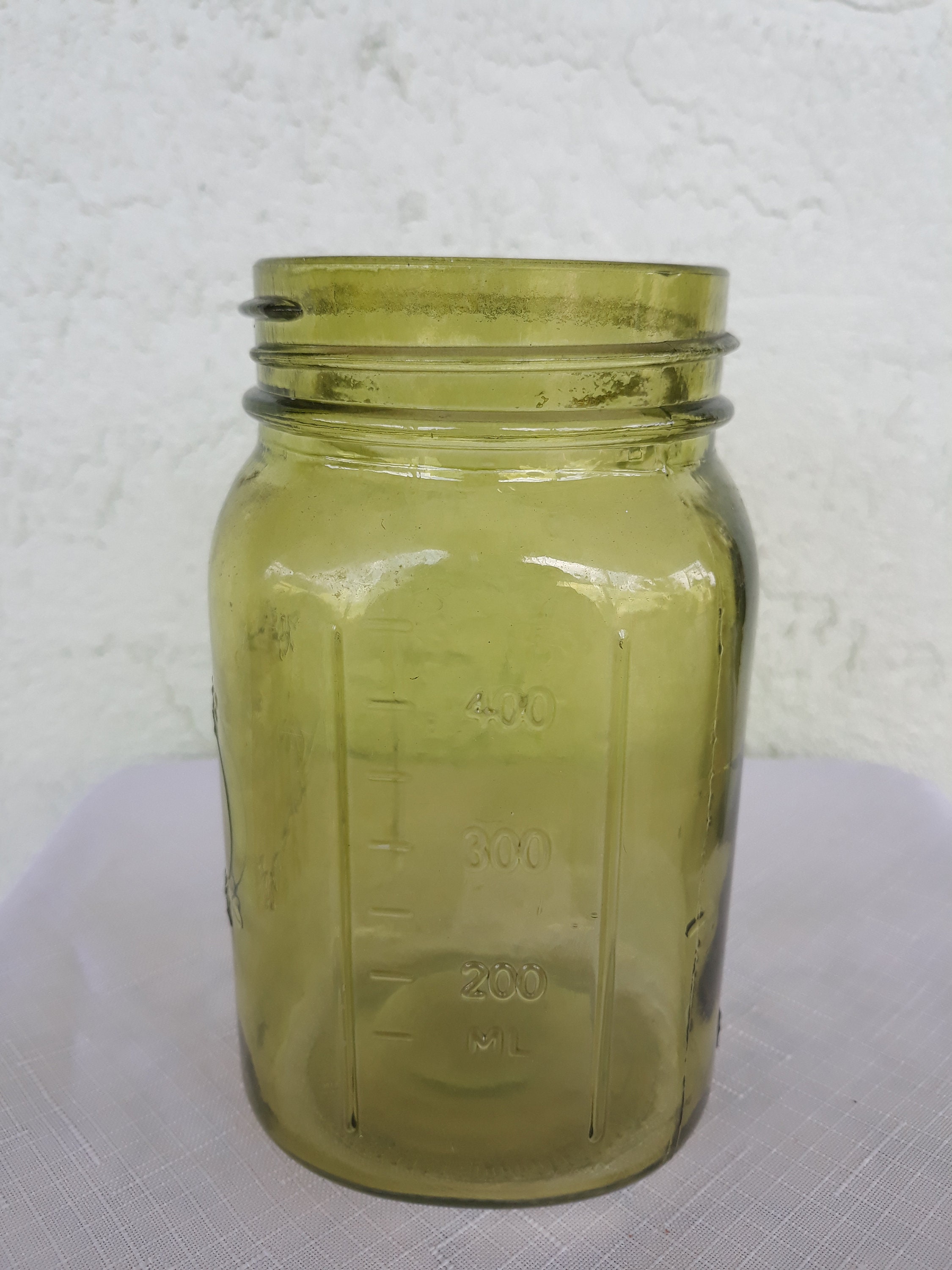 Vintage Jardin Mason JarGreen Glass Mason JarSmall Green Etsy