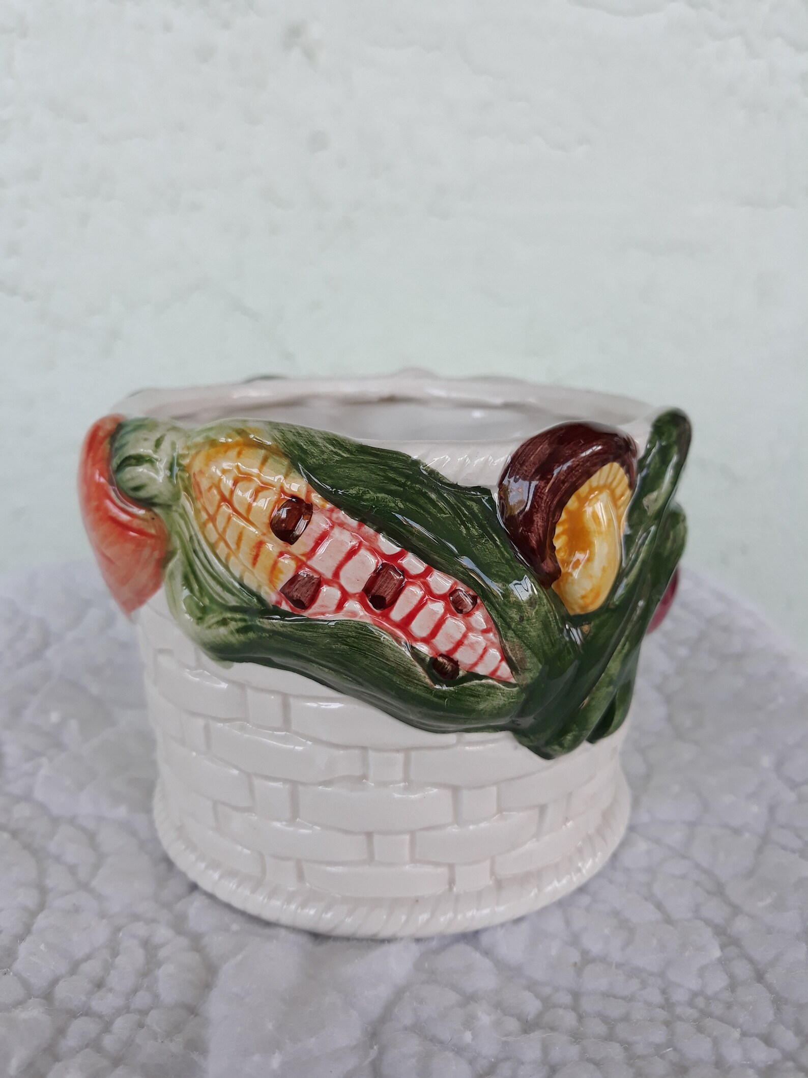 Vintage Ceramic Vegetable Planterspring Decorhandpainted Etsy