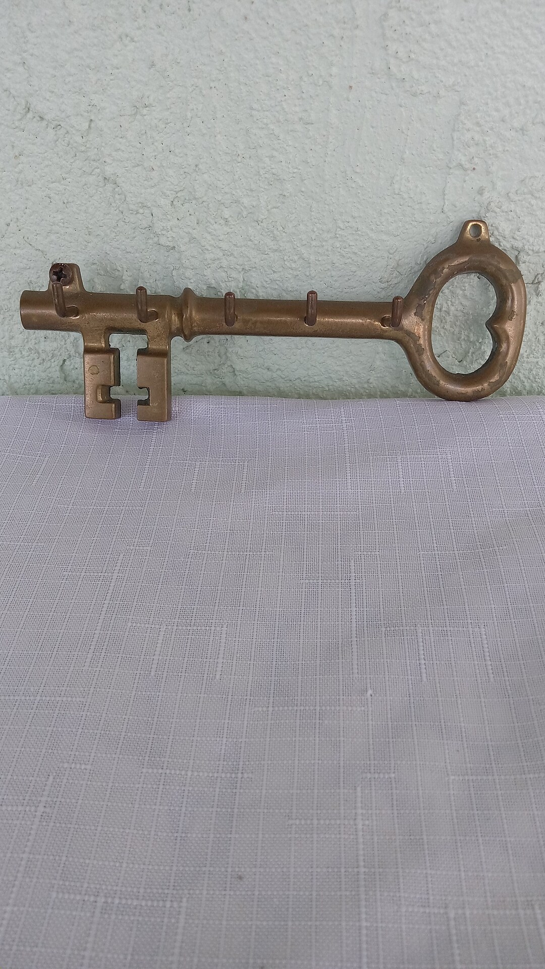 Vintage Brass Key Holderbrass Key Hookwall Mounted Brass Key Etsy
