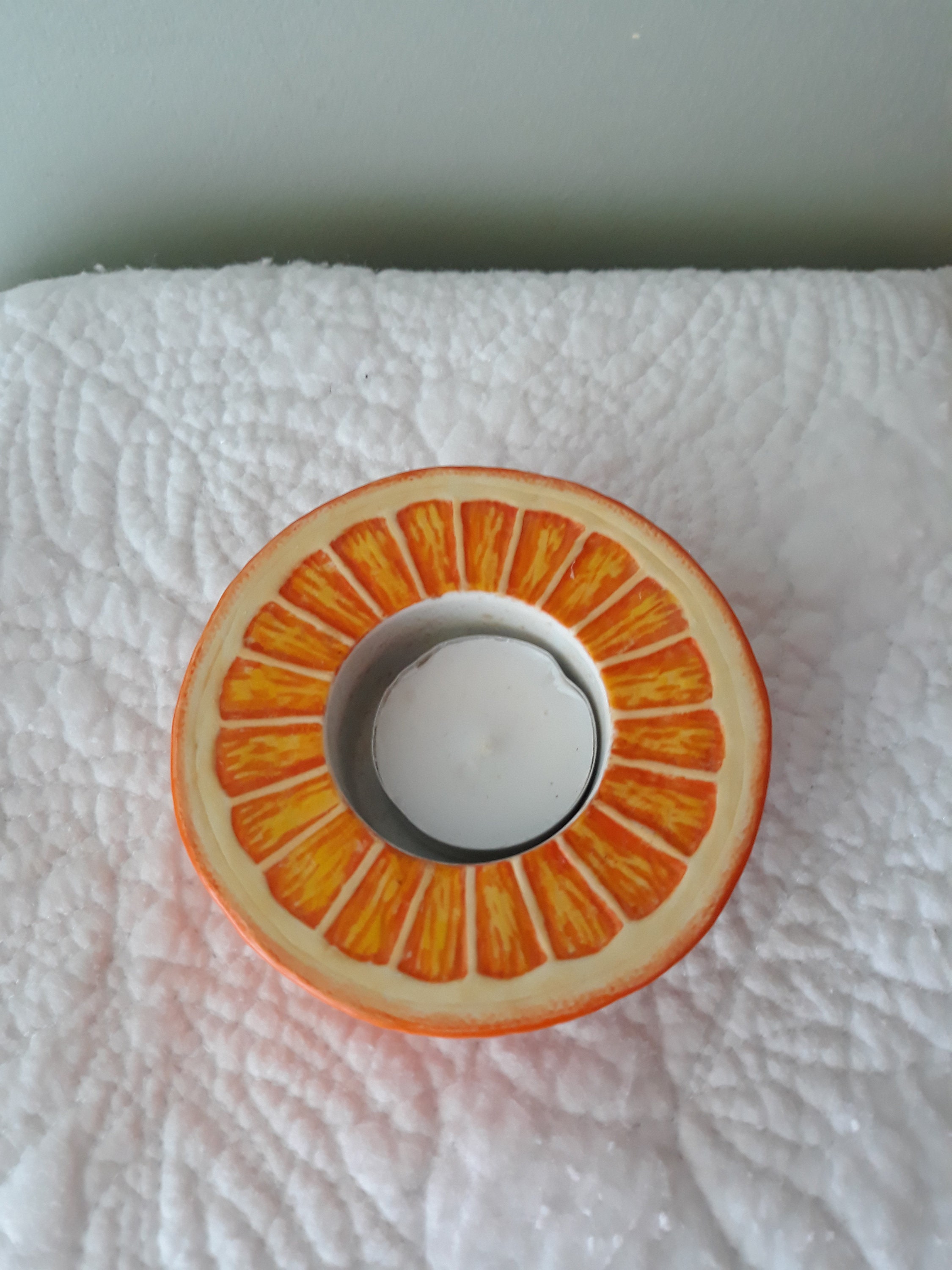 Vintage Partylite Ceramic Fruit Candle Holderstealight Etsy