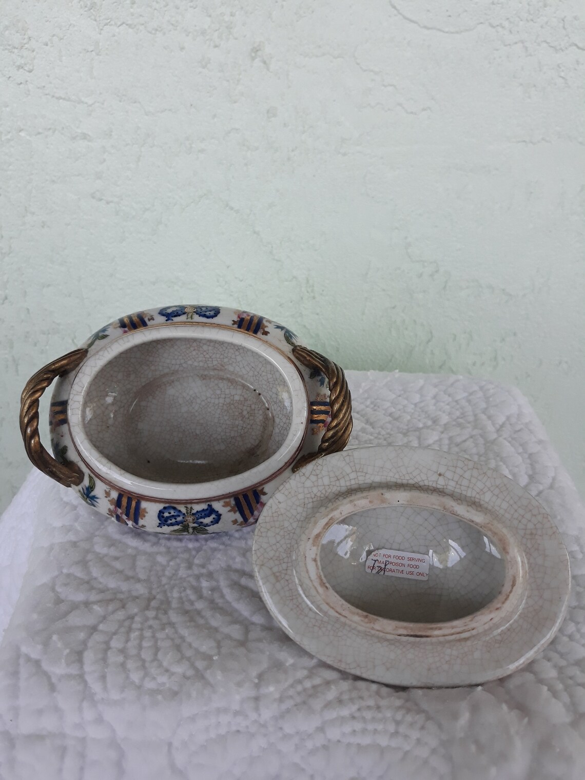 Vintage United Wilson 1897 BowlJUWC 1897 Porcelain Lidded Etsy