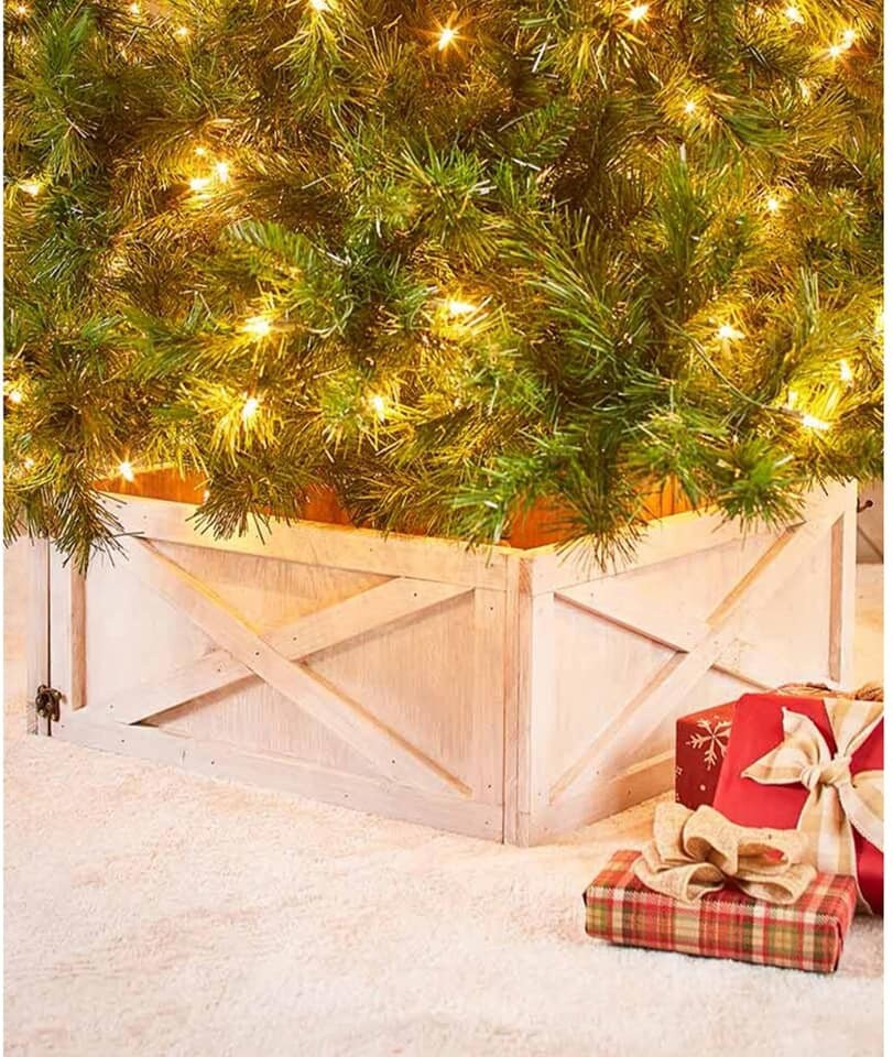 Wood Christmas Tree Stand Cover Etsy