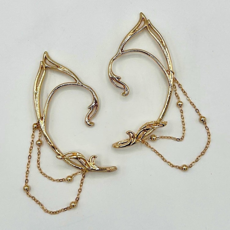 Everwind Elf Ears | Elf Ear Cuffs | Renaissance Festival | Elf Cosplay | Fairycore Jewelry | Ren Faire Outfit | Elven Wedding Jewelry image 9