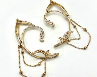 Everwind Elf Ears | Elf Ear Cuffs | Renaissance Festival | Elf Cosplay | Fairycore Jewelry | Ren Faire Outfit | Elven Wedding Jewelry