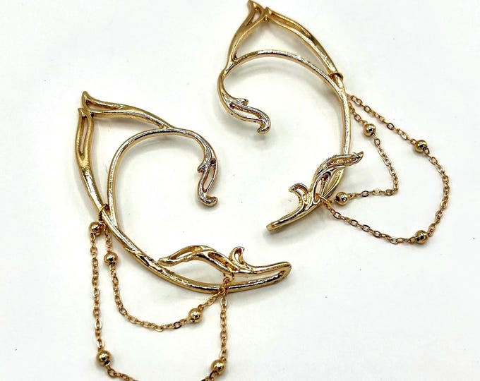 Everwind Elf Ears | Elf Ear Cuffs | Renaissance Festival | Elf Cosplay | Fairycore Jewelry | Ren Faire Outfit | Elven Wedding Jewelry
