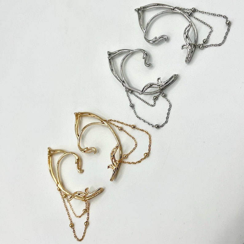 Everwind Elf Ears | Elf Ear Cuffs | Renaissance Festival | Elf Cosplay | Fairycore Jewelry | Ren Faire Outfit | Elven Wedding Jewelry image 2