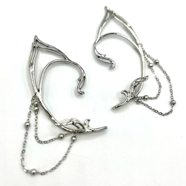 Orejas de elfo de Everwind / Puños de oreja de elfo / Festival del Renacimiento / Cosplay de elfo / Joyería de fantasía Fairycore / Traje de Ren Faire / Elfo navideño