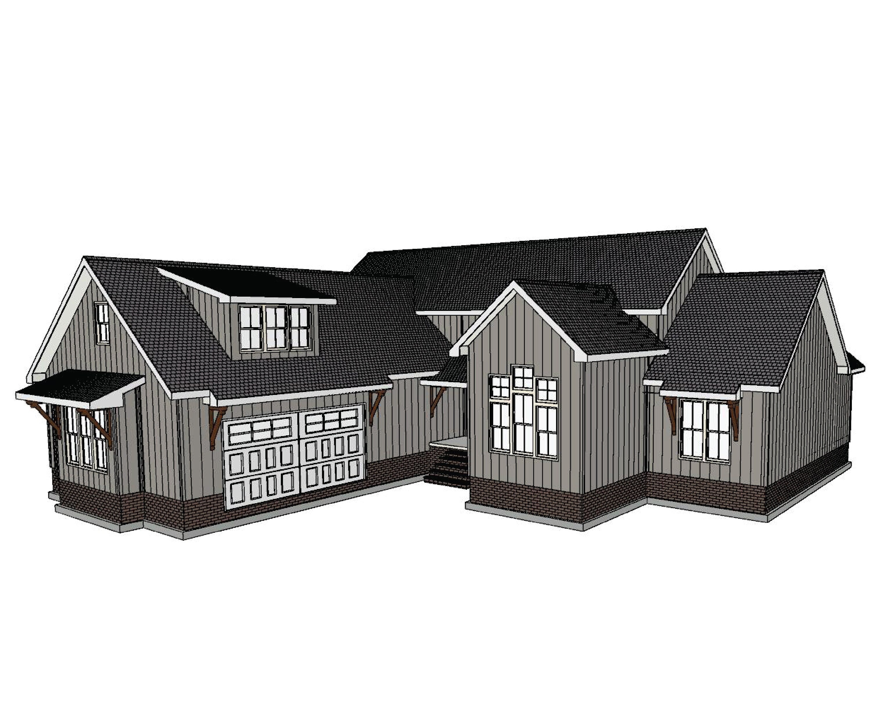 Handwerker Hausplan Vier Schlafzimmer 2000 Quadratfuß One | Etsy