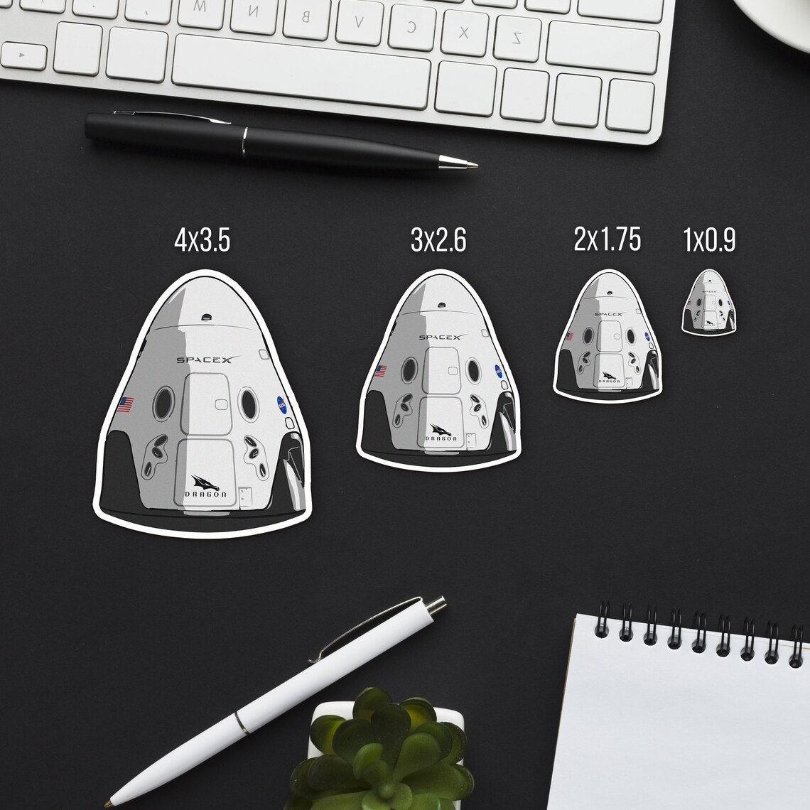 Sticker for Laptop With Capsule Demo 2 Spacex Dragon Crew Etsy