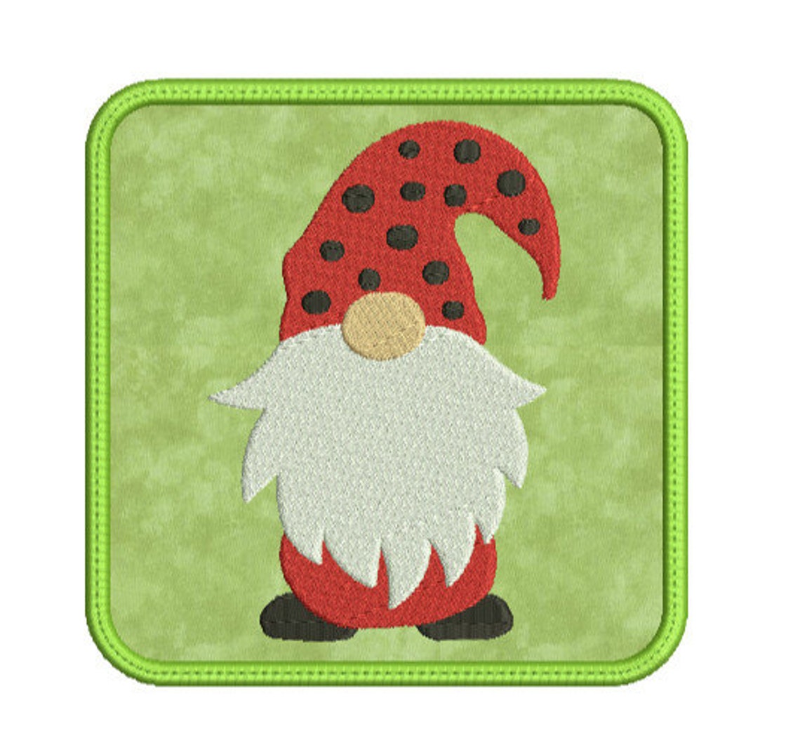 Mug rug gnome in the hoop Embroidery Design 3 Sizes INSTANT Etsy