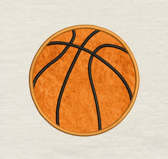 Basketball applique Embroidery Design 3 SizesINSTANT D0WNL0AD Etsy
