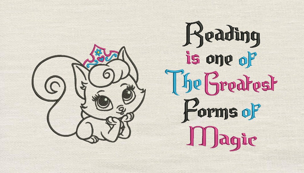Reading is one embroidery design 2 designs 3 dizes reading  etsy
