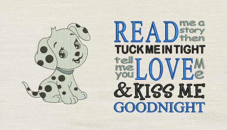 Reading Pillow Pocket Pillow-INSTANT D0WNL0AD Read me a story with dog samy embroidery 2 Designs 3 Sizes