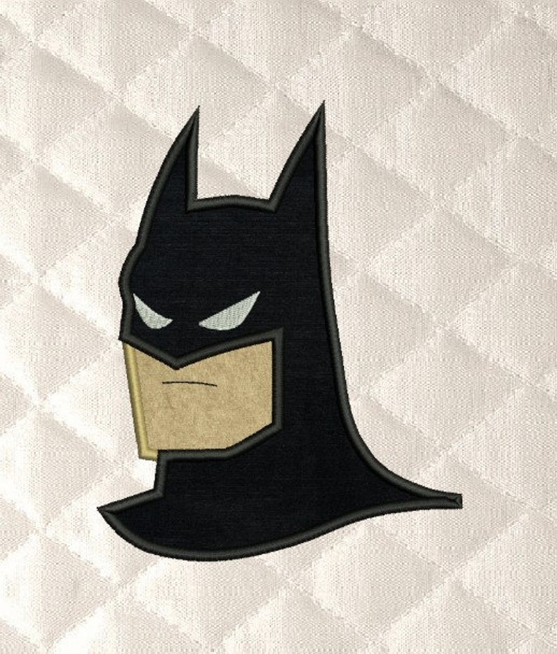 Batman face applique Design 3 SizesINSTANT D0WNL0AD Etsy