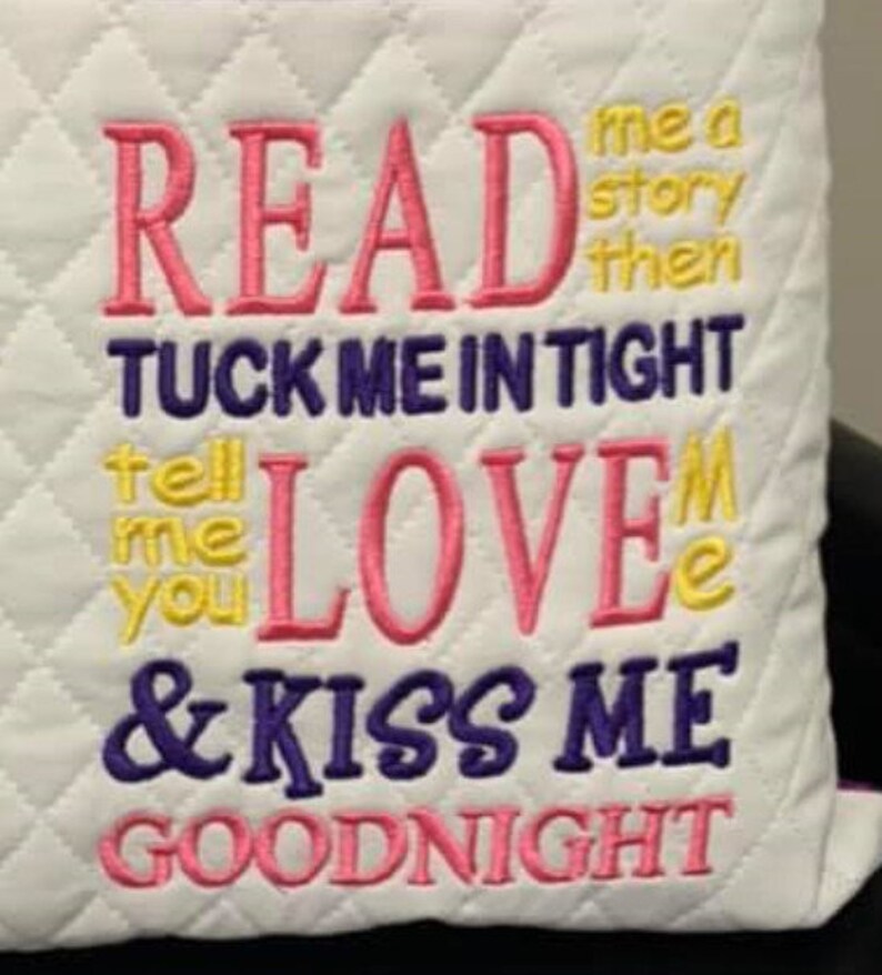 Read me a story Embroidery Design 3 Sizes Reading Pillow Etsy