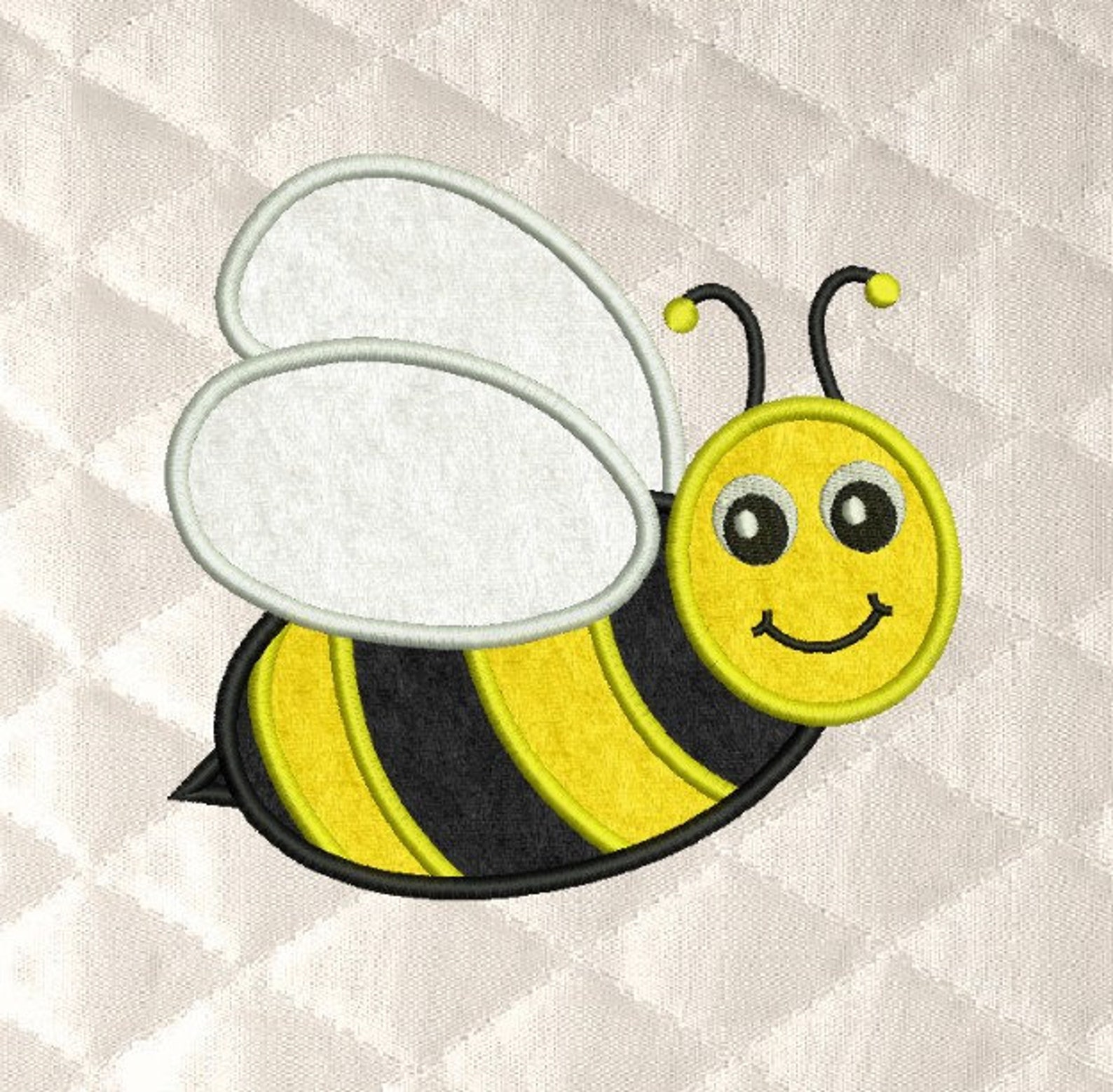Bee applique Design 3 SizesINSTANT D0WNL0AD Etsy