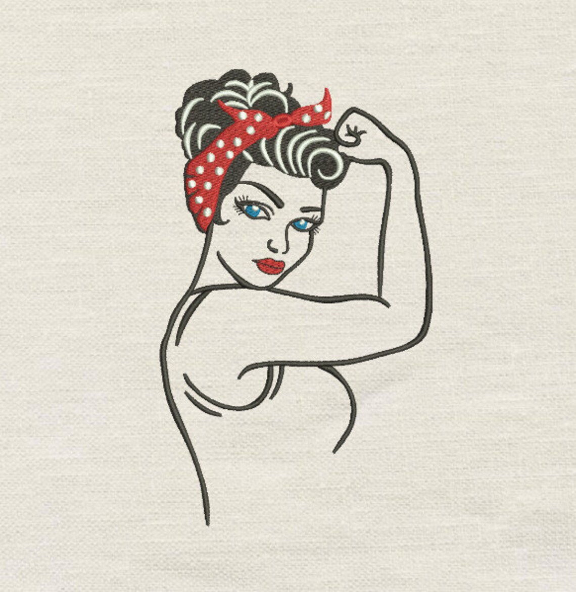 Rosie The Riveter embroidery Designs Machine Embroidery 3 Etsy