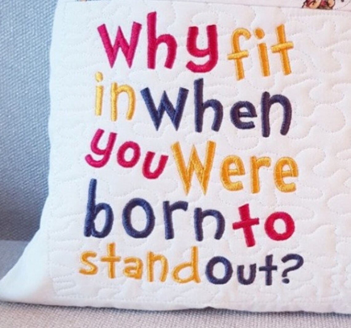 Why fit embroidery design 3 sizes reading pillow pocket  etsy Why fit embroidery design 3 sizes reading pillow pocket  etsy