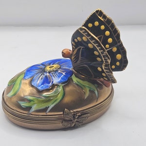 Large Butterfly Limoges Box