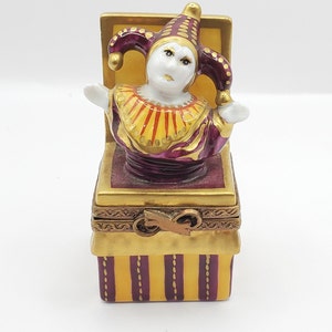 Vintage Petite Jester - Mardi Gras Limoges Box (Parry Vielle)
