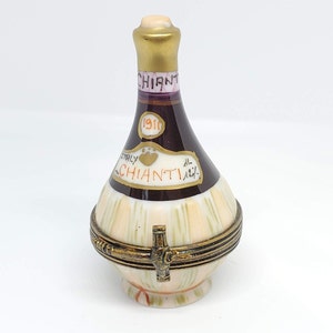 Vintage Chianti Bottle  Limoges Box