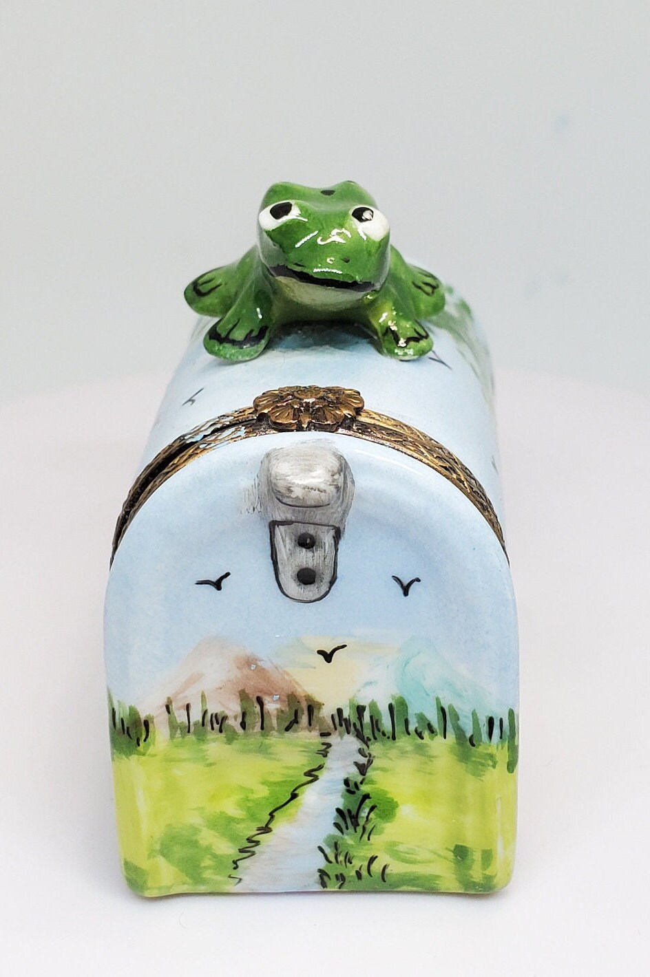 Frog In Mail Box Frog on Mailbox Limoges Box rochard | Etsy