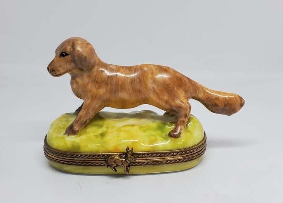 Golden Retriever / Setter Limoges Box Etsy