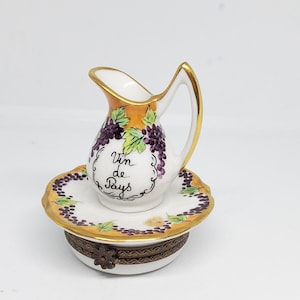 Antique Grape Vine Water Pitcher Limoges Box