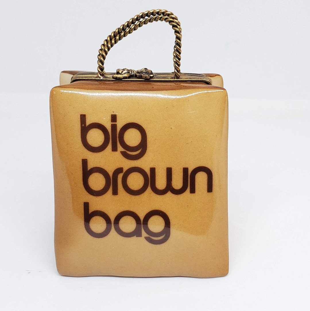 Bloomingdale's Medium Brown Zip Top Bag