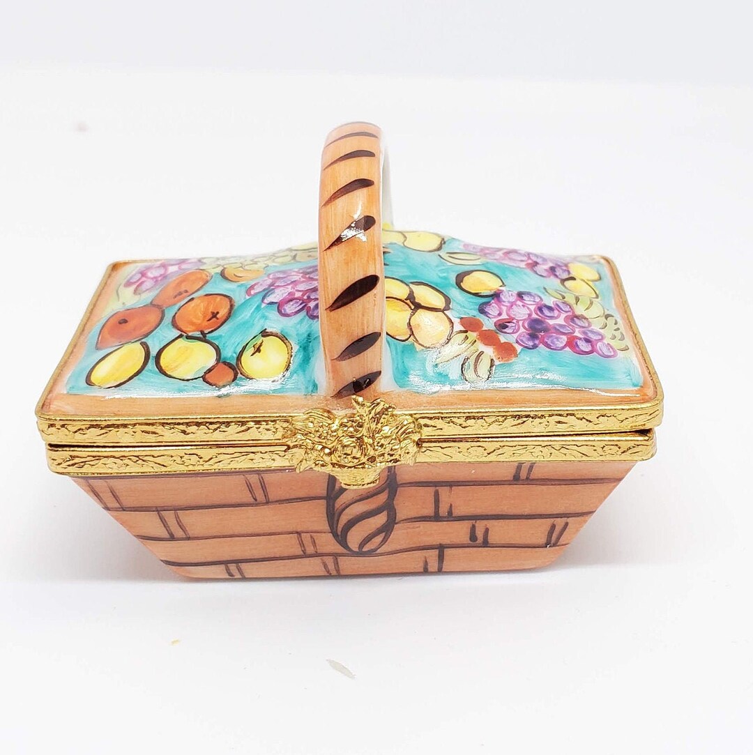 Fruit Basket / Picnic Basket Limoges Box. by Artoria Etsy
