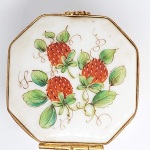 Strawberry Octagon Limoges Box