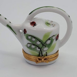 Rochard Lily of the valley watering can Limoges Box
