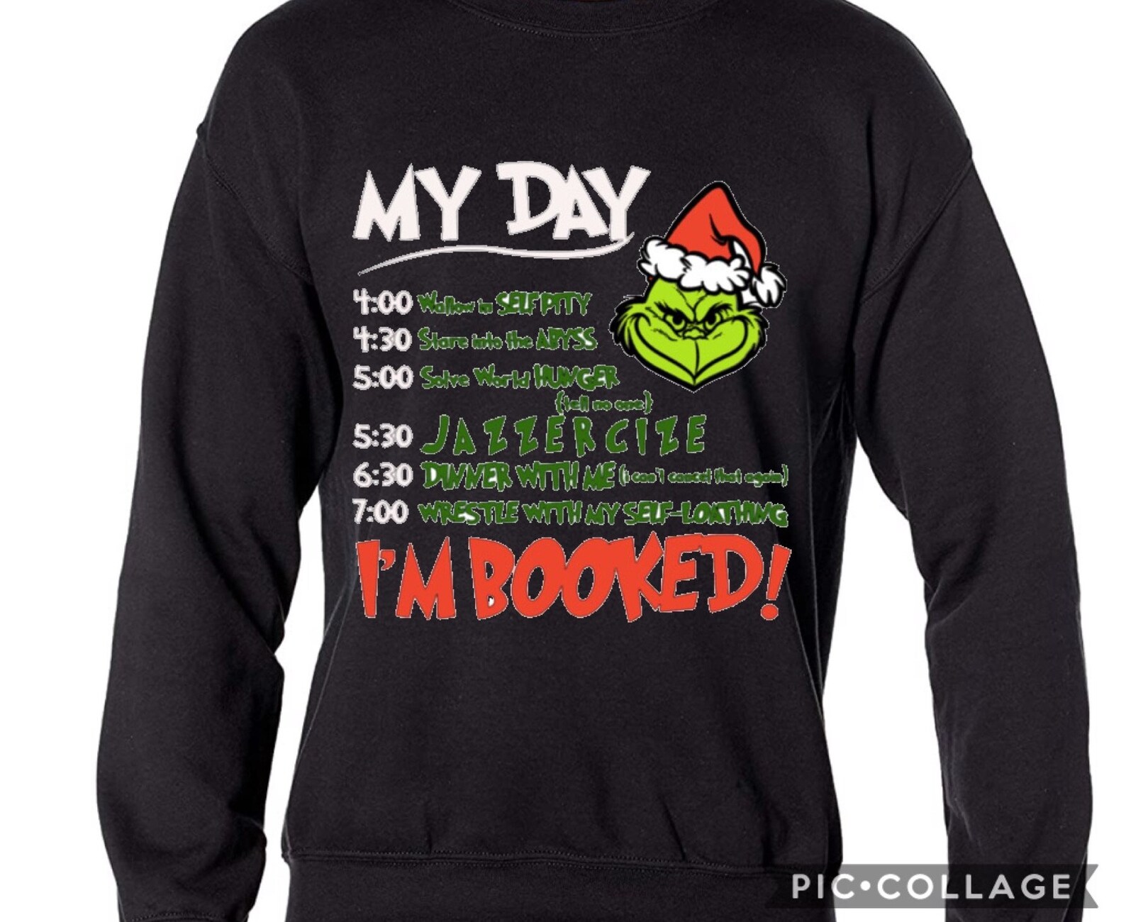 Grinch Shirt Grinch Schedule Grinch Crewneck Christmas Etsy