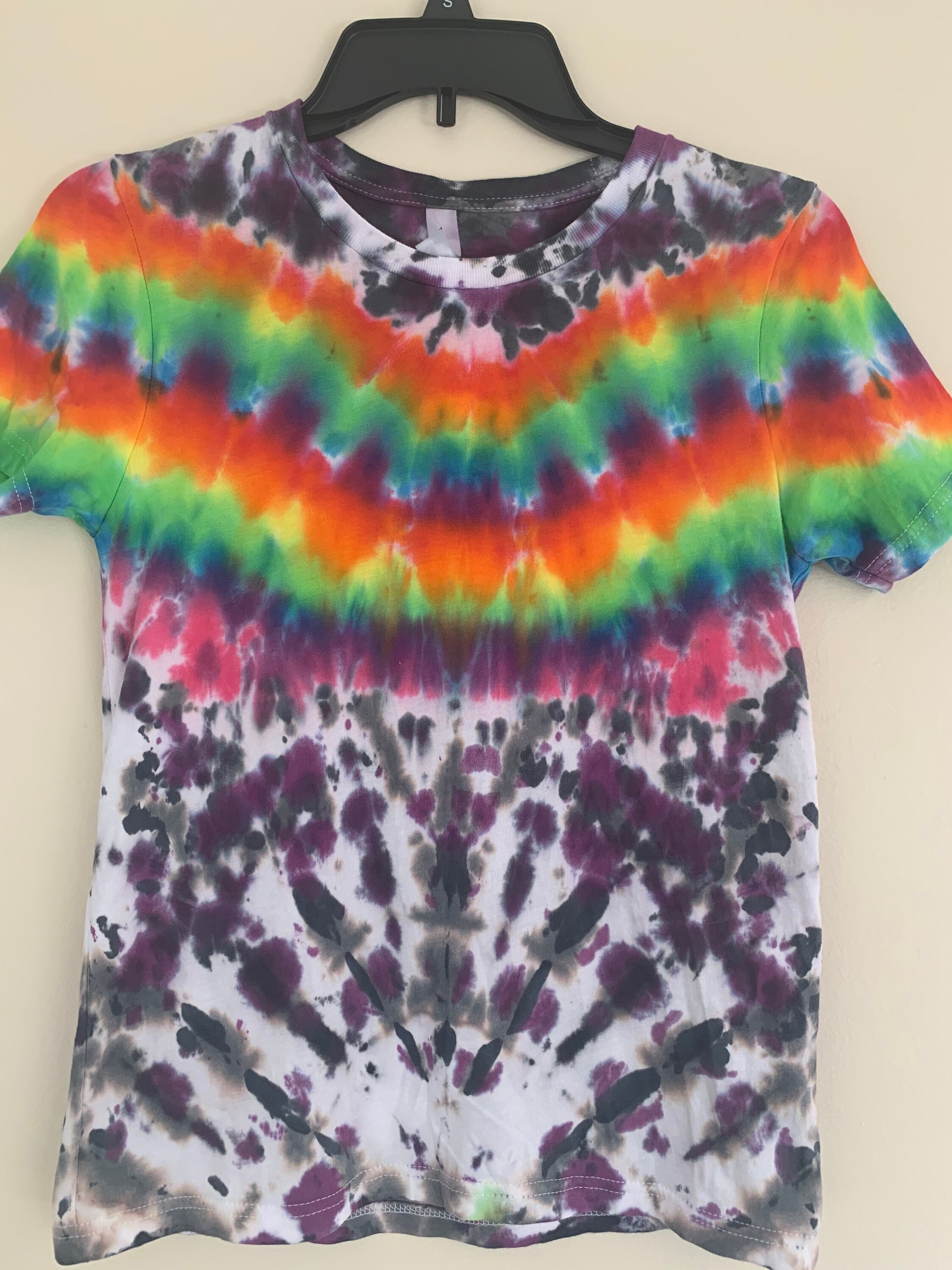 Tie Dye Rainbow With Black and Purple W/dharma Trading Co. Dye - Etsy