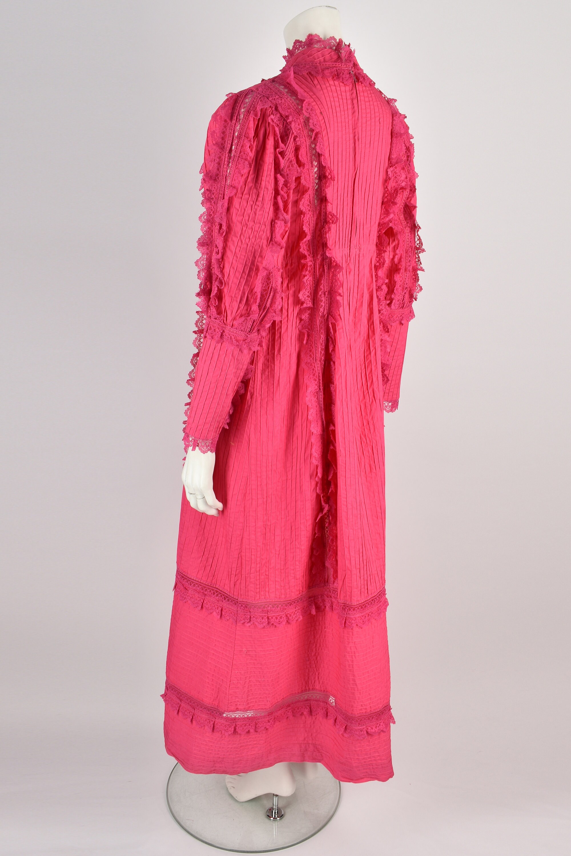 AI　70s Pale Pink Mexican Dress VINTAGE 70s Bright Pink Mexican Dress L - Etsy Canada