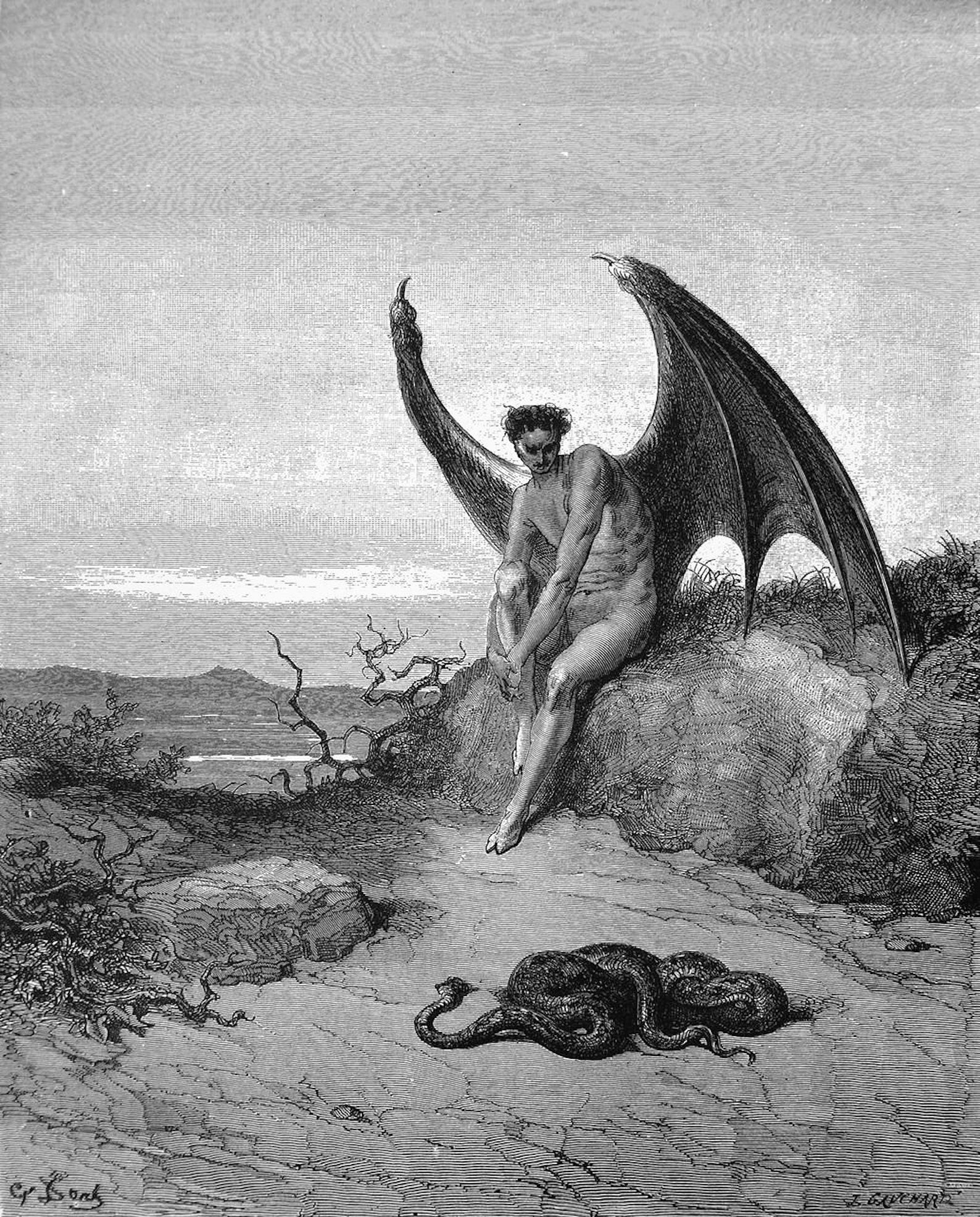 Paradise Lost Lucifer 1 Gustave Dor Fine Art Etsy