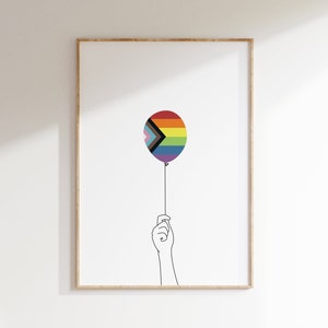 Pride Balloon Print | Pride | LGBTQIA | LGBT | Art | Gay Art | Pride Poster