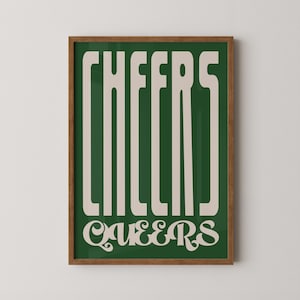 Cheers queers print | Pride poster | Pride | LGBTQ | Cheers print | Quote print | Gift