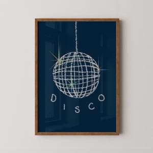 Disco print | Disco | Art | Poster | Wall art | Kitchen disco | Disco art