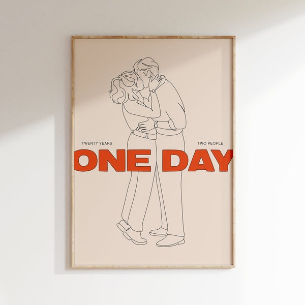 One Day Poster | One Day | Nicole Taylor | Minimalist Tv Series Poster | Vintage Retro Art Print | One Day Netflix | One Day Art | Print